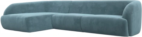 Диван угловой Лига-041 левый угол (Бирюзовый/Велюр) Лига Диванов арт.122187L