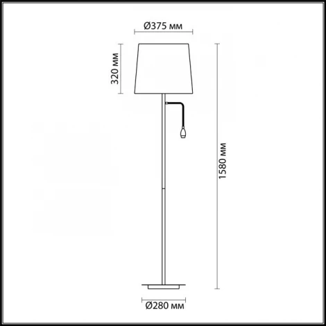 Торшер Odeon Light Edis 4114/1F