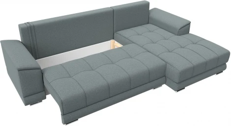 Диван угловой НордСтар правый угол (Серый/Рогожка) Лига Диванов арт.122929