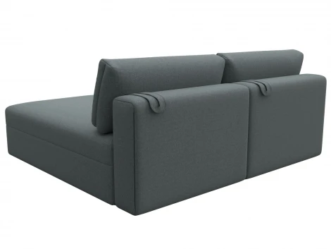 Диван угловой модульный Лига-060 НПБ угол универсальный (ЛДСП,Брус,Фанера/Пластик/Рогожка/Серый) Лига Диванов 129715