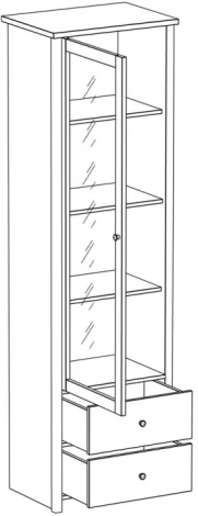 Шкаф-витрина Village ОГОГО 332075