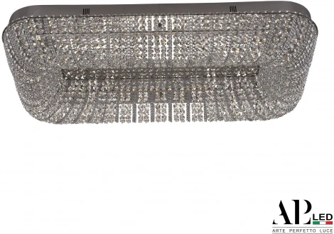 Потолочная люстра светодиодная APL LED Sicilia SH622.2.80.M.Ni.4000 (220V, хрусталь)