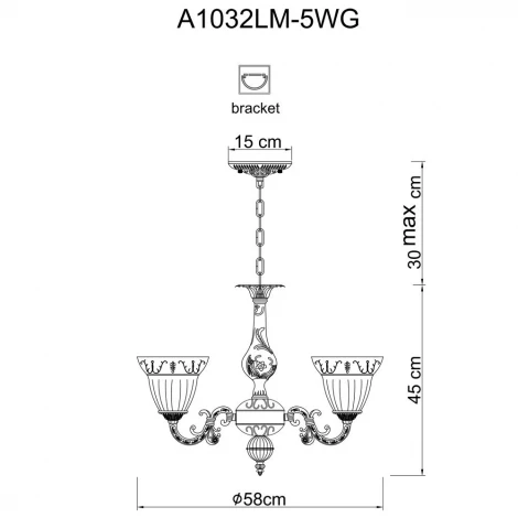 Подвесная люстра Arte Lamp Delizia A1032LM-5WG