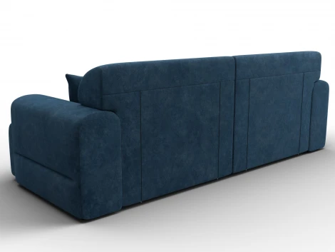 Диван прямой Лига-109 НПБ (ДСП,Фанера,Велюр/Синий) Лига Диванов 136484