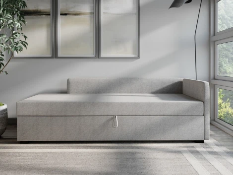 Диван-кровать Arsko Велес Угол правый рогожка серая