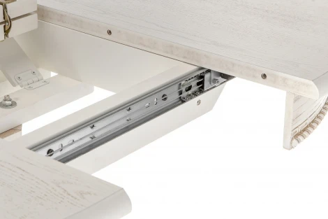 Стол деревянный Woodville Павия молочный / золото патина арт.615193