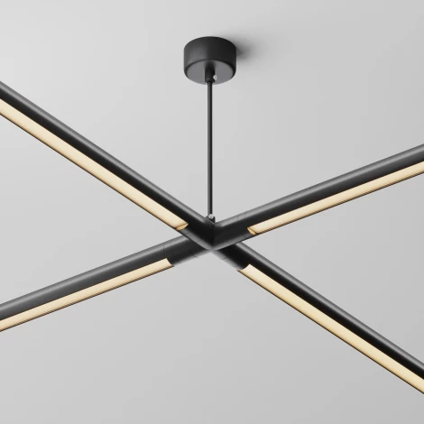 Х-образный вертикальный коннектор для системы Shelf с вводом питания Maytoni Accessories for system Shelf CA017TX-P-B (24V)