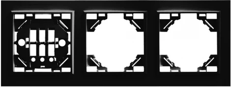 Рамка на 3 поста (черный) Stekker Эрна 39484