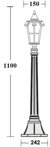 Наземный фонарь Oasis Light PORTO 86107 Bl