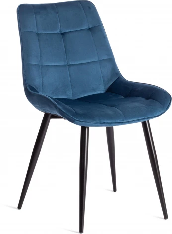 Обеденный стул Tetchair ABRUZZO (Металл,Вельвет/Синий,Черный ) 19235