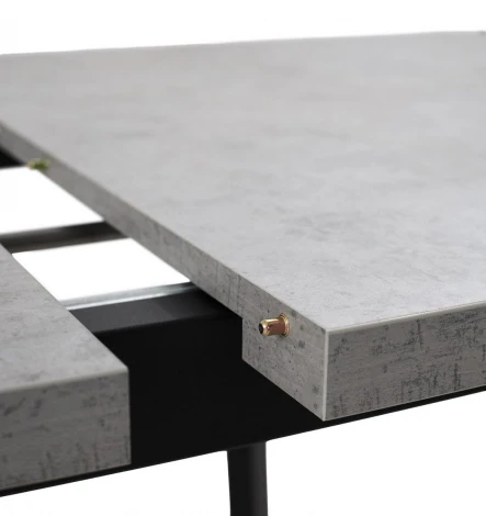 Стол КАНЗАС 120 БЕТОН ЧИКАГО св.серый / Черный каркас M-City 64604