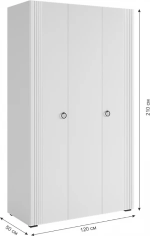 Спальный гарнитур "Ева К1" Mebelson (ЛДСП,ПВХ,МДФ,Металл/Светлое дерево,Белый,Кремовый) арт.СК01Ева.3198