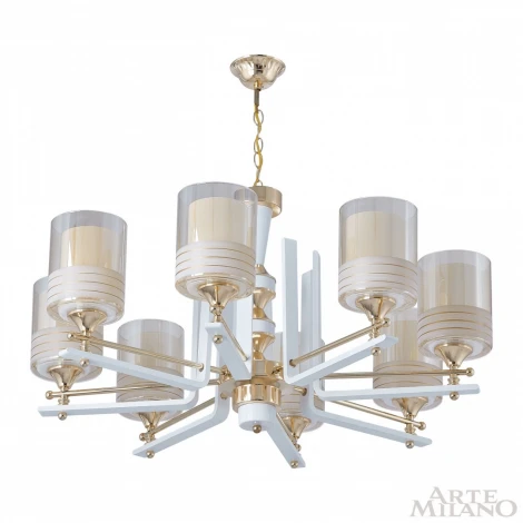 Подвесная люстра Arte Milano Florentia-6087 306087/8 Wh/Gd (220V, на цепи)
