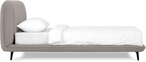 Кровать Amsterdam ОГОГО (арт.750814), (Велюр/Серо-коричневый)