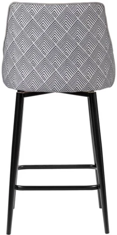 Стул полубарный Dave серый с жаккардом, с поворотным механизмом Bradex Home арт.RF 0204