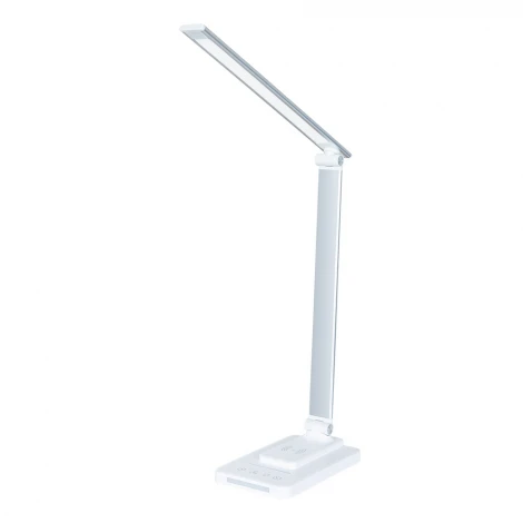 Офисная настольная лампа с беспроводным ЗУ складываемая Arte Lamp William A5122LT-1WH (LED, сенсорный выключатель)