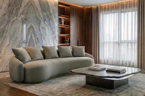 87YY-22085 Диван Форли (Forli) светло-серый 250*116*72см Garda Decor