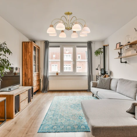 Потолочная люстра на штанге 150005/8R E27*60W Gold/Wood Escada Sade ES0000062