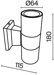 Настенный светильник уличный Maytoni Bowery O574WL-02W (220V, IP54)