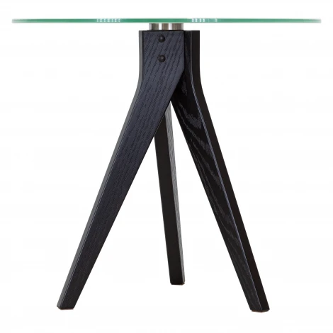 Стол журнальный Рилле 441 черный/стекло прозрачное Mebelik 009583