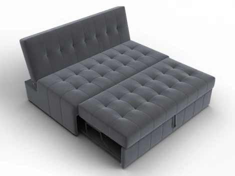 Диван прямой Лига-107 (140) (ЛДСП,Брус,Фанера,Велюр/Серый) Лига Диванов 134909