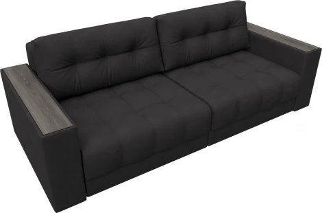 Диван прямой с декором Лига-049 НПБ Лига Диванов (Замша) арт.128410