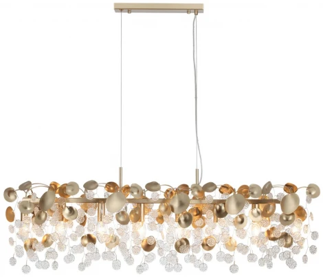 Подвесная люстра Odeon Light Coins 5104/8A золотистый/прозрачный металл/стекло E14 8*40W 220В (на тросе)