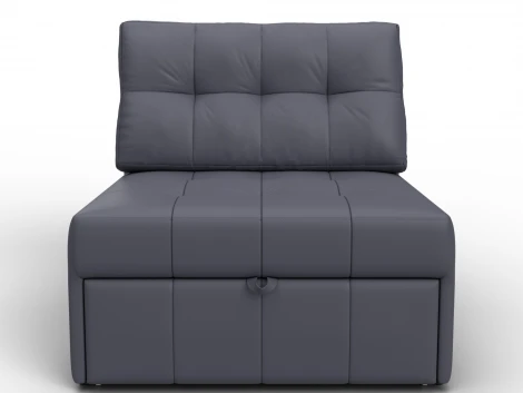 Кресло-кровать Лига-107 (80) (ЛДСП,Брус,Фанера,Экокожа/Серый) Лига Диванов 134944