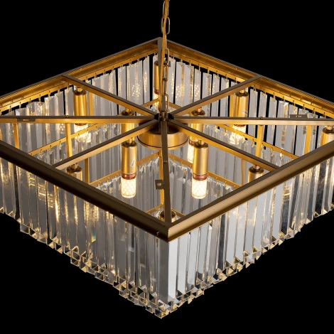 Подвесная люстра каскадная Loft IT Prism Clear 10019/600S (220V, хрусталь, на цепи)