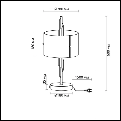 Настольная лампа Margaret 4895/2T (220V, выключатель, круглые)
