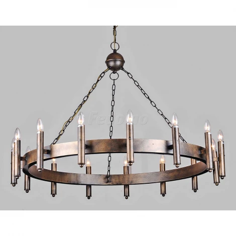 Подвесная люстра Favourite Fortezza 1144-15P (220V, на цепи, подсвечник, свеча, кольцо)