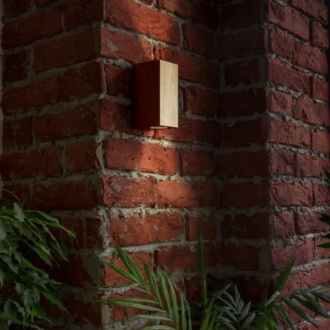 Архитектурная подсветка под две лампы GU10 сосна Uniel UUL-A01S UUL-P42A 2х6W/GU10 IP65 PINE