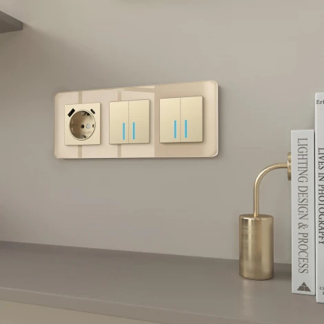 Рамка на 3 поста Elite (айвори, стекло) Werkel W0032443 (a057884)