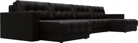 Диван П-образный с декором Лига-049 НПБ Лонг Лига Диванов (Экокожа) арт.128569