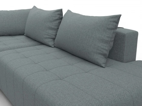 Диван угловой Лига-103 НПБ угол левый (ДСП,Брус,Фанера,Рогожка/Серый) Лига Диванов 134811L