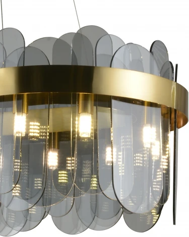 Подвесная люстра Natali Kovaltseva Valencia 91000/15C GOLD SATIN