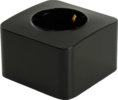 Розетка с заземлением (черный) Stekker София 49314