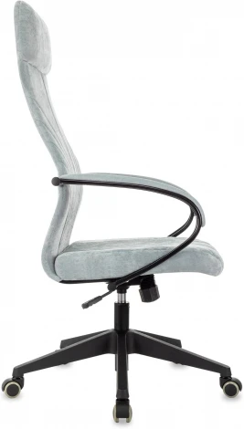 Кресло руководителя Бюрократ CH-610 Fabric серо-голубой Light-28 крестов. пластик
