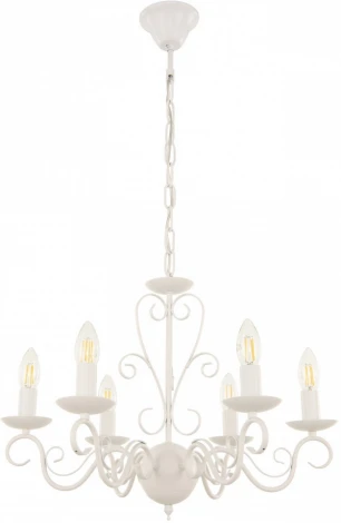 Подвесная люстра Arte Milano AM341369 341369/6 WT (220V, на цепи, подсвечник, свеча)