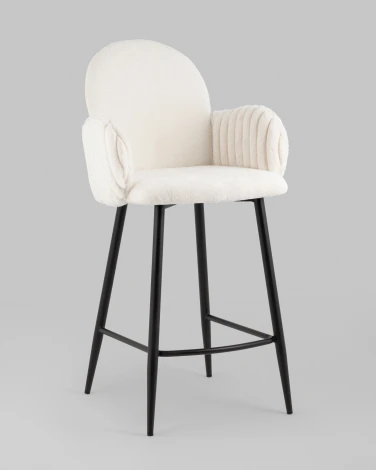 Стул полубарный Wave Stripes букле белый Stool Group арт.УТ000039363