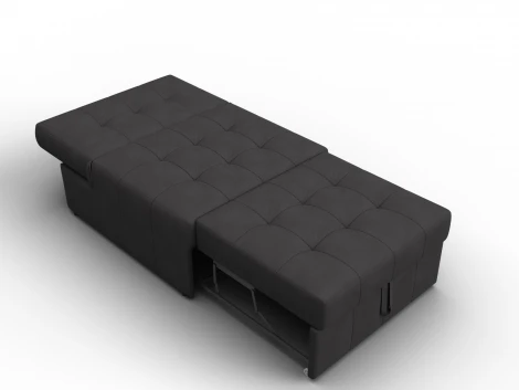 Кресло-кровать Лига-107 (80) (ЛДСП,Брус,Фанера,Замша/Коричневый) Лига Диванов 134947