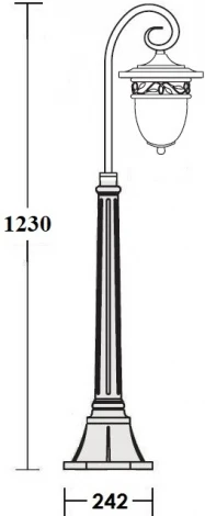 Наземный фонарь IP44 Oasis Light KRAKOV 1 L 87207L Gb