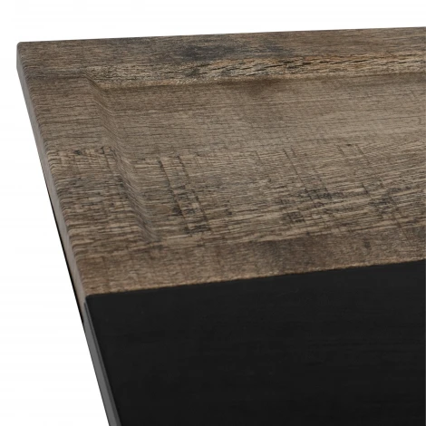 Стол журнальный BeautyStyle 31 дуб крымский состаренный/венге/стекло черное Mebelik 009360