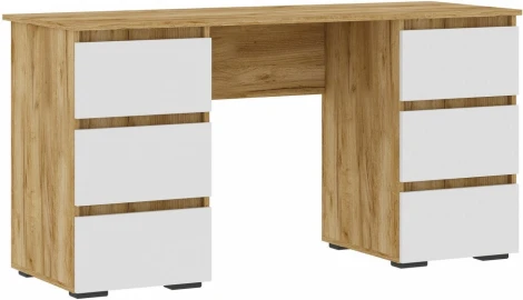 Компьютерный стол Элла Woodville (ЛДСП/Белый,Золотой) арт.547993