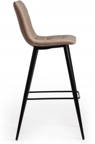 Стул барный CHILLY (mod.7095б) / 1 шт. в упаковке (Ткань,Металл /Бежевый,Черный)