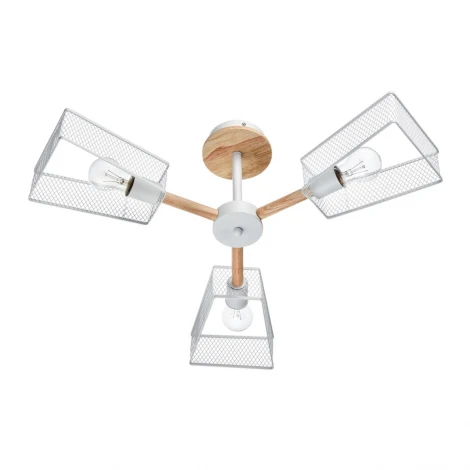 Потолочная люстра на штанге Lumion Irma 8246/3C белый, металл/дерево Е27 3*60W 220V