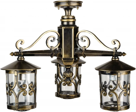 Потолочный светильник уличный Oasis Light FRANKFURT f15870A/3 Gb (220V, фонарь, IP44)