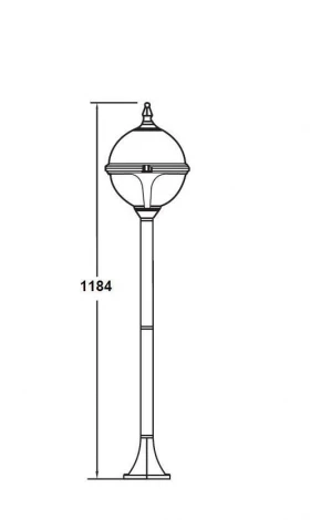 Наземный фонарь Oasis Light 88406 Bl (220V, шар, IP44)