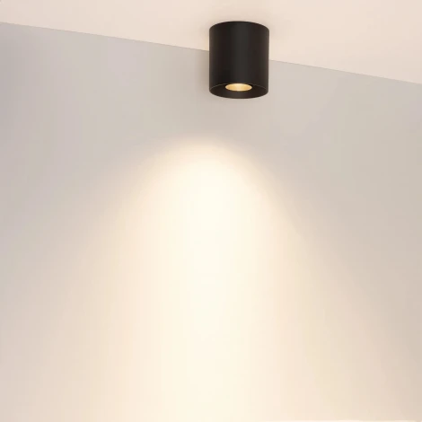 Накладной светильник светодиодный SP-ACENTO-R95-10W Warm3000 (BK, 20-45 deg, 230V) (Arlight, IP20 Металл) 055741