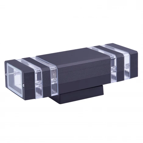 Настенный светильник уличный под лампы Е27 черный Uniel UUL-S18A 2x60W/E27 IP65 BLACK